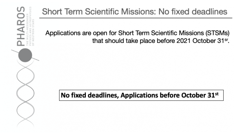 PHAROS Open Call for Short Term Scientific Missions (STSMs) - No deadline